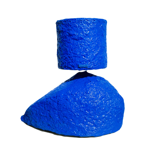 Papier-mâché Table Lamp - 'Blue Man Group' | Lamps by Emmely Elgersma. Item composed of paper
