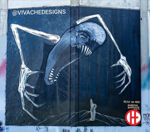 Street Art Mural "FEAR NO MORE." | Murals by VIVACHE DESIGNS