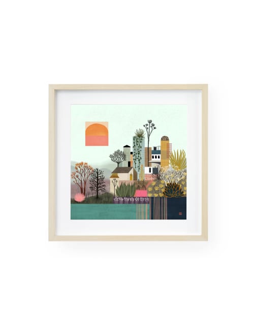 The Landing | Prints by Birdsong Prints. Item composed of paper in mid century modern or eclectic & maximalism style