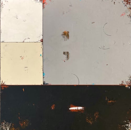 A Day Like Any Other 24x24 Original on wood | Mixed Media in Paintings by JD Logan Fine Art. Item made of birch wood works with minimalism & contemporary style