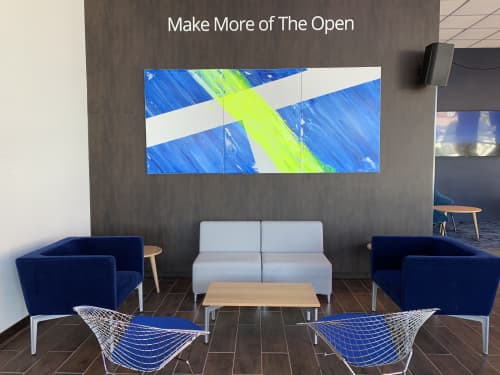 "FAULT!" | Oil And Acrylic Painting in Paintings by Justin W. Cox | Arthur Ashe Stadium in Queens. Item made of canvas with synthetic
