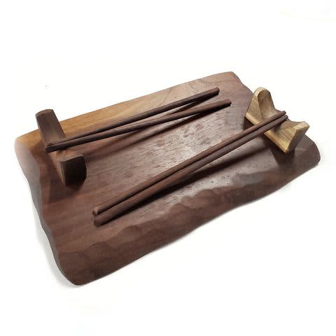 Chopstick and Sushi Serving Platter Set | Serveware by Wild Cherry Spoon Co.. Item composed of wood in minimalism or country & farmhouse style