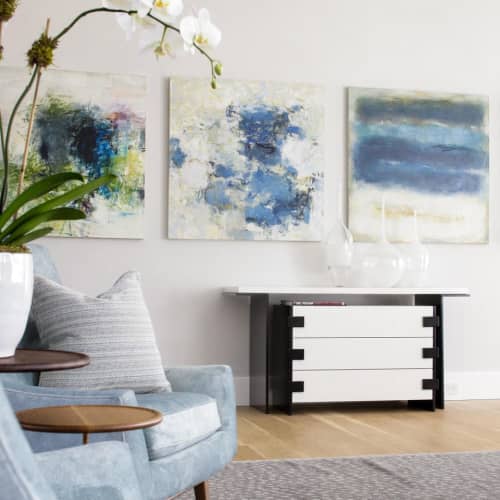 ET-203 End Table as a Chest of Drawers to place under ST-202 Console | Console Table in Tables by Antoine Proulx Furniture, LLC | Holiday House Hamptons in Water Mill. Item made of wood & metal