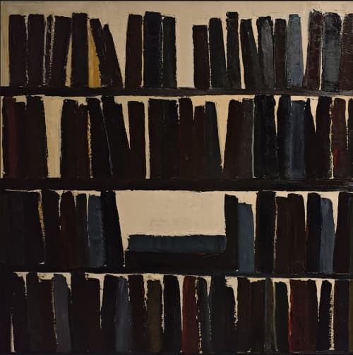 absence ecrite | Oil And Acrylic Painting in Paintings by Sophie DUMONT.. Item made of wood with canvas works with minimalism & contemporary style