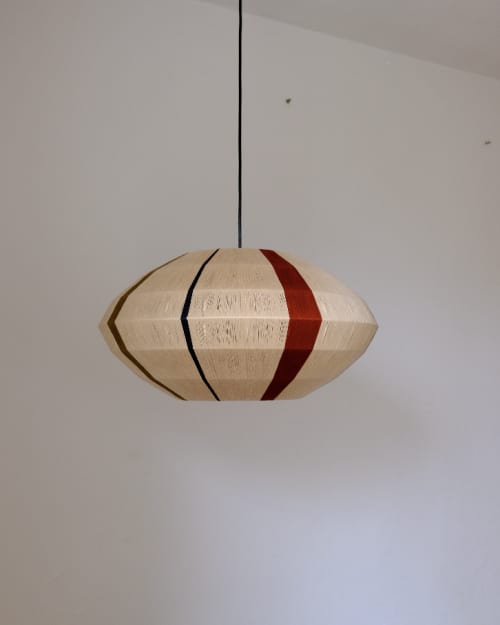 louis | Chandeliers by WeraJane Design. Item composed of cotton and steel in mid century modern or contemporary style