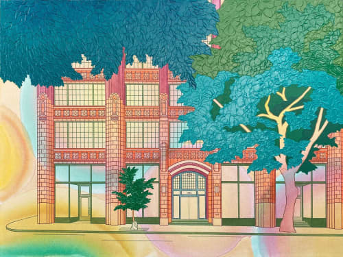 1st Ave. | Oil And Acrylic Painting in Paintings by Elizabeth Gahan. Item composed of canvas and synthetic