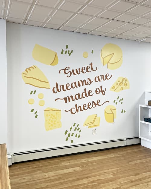 Store Cheese Mural | Murals by Amanda Beard Garcia | Eat Drink Explore Provisions in Peabody. Item works with contemporary & modern style