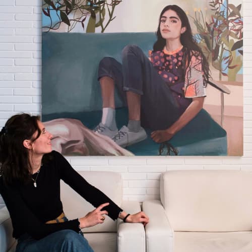 Eliot | Oil And Acrylic Painting in Paintings by Koko Che Jota | Hotel Madrid in Sevilla. Item made of canvas & synthetic