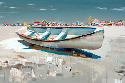 Josef Kote "Sunny Days" | Oil And Acrylic Painting in Paintings by YJ Contemporary Fine Art. Item composed of canvas