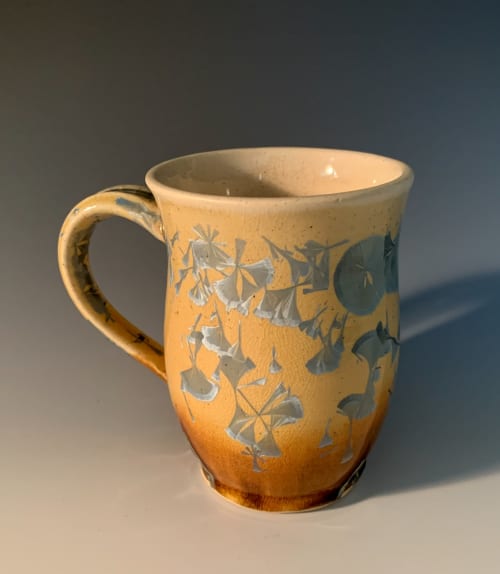 Amber Crystalline Mug | Drinkware by Bikki Stricker. Item made of ceramic