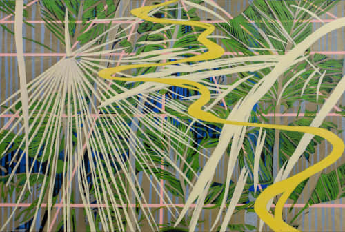 Burst | Oil And Acrylic Painting in Paintings by Anne Blenker. Item made of canvas with synthetic