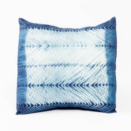 Ara Indigo Silk Pillow | Pillows by Studio Variously. Item composed of cotton