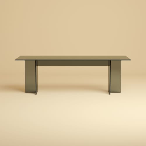 Smoked Glass Lounge Table - NOOR by Lebanto | Coffee Table in Tables by Lebanto. Item made of glass works with minimalism & contemporary style