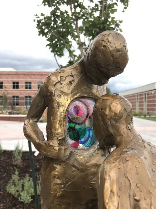 Caring Enough to Look | Public Sculptures by Lorri Acott | Front Range Community College - Larimer Campus in Fort Collins. Item made of bronze