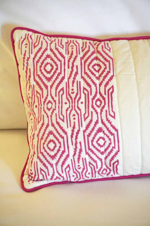 Rani IKAT Cushion Cover | Pillows by Jaipur Bloc House. Item made of cotton