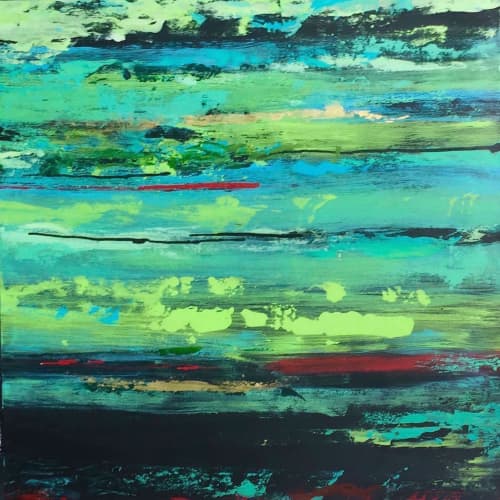 Alice Lipping | Oil And Acrylic Painting in Paintings by Alice Lipping | Astoria Park Wine & Spirits in Queens. Item composed of wood and synthetic