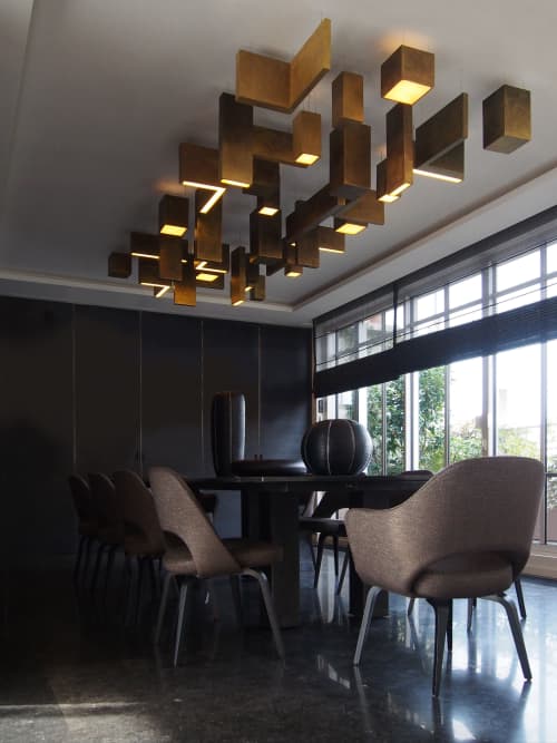 Tron | Chandeliers by Ombre Portée. Item composed of wood