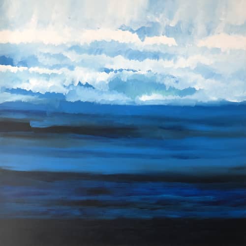 Where earth meets | Oil And Acrylic Painting in Paintings by Hugo Auler Jr. Art. Item made of canvas