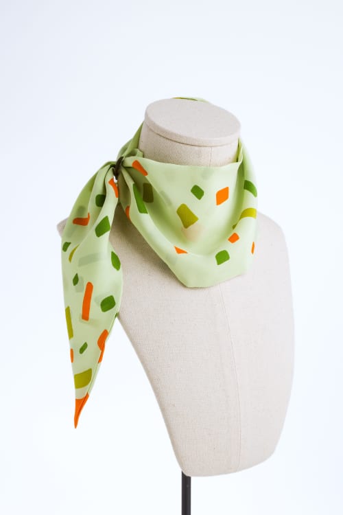"Cabrera" half-fish 100% silk scarve | Apparel & Accessories by Natalia Lumbreras. Item composed of fabric