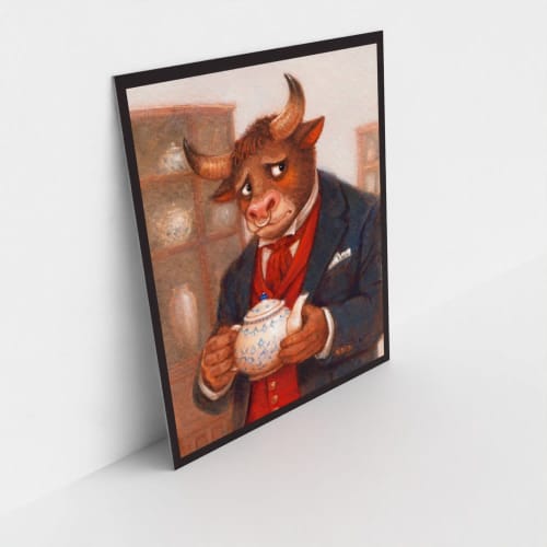Mr. Oxley Buys a Teapot- Augmented Reality Print | Prints by Magic Mirror Gallery
