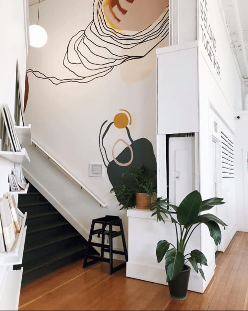 Large Wall Mural | Murals by Quinn Dimitroff | Makeworth Market in Bellingham. Item composed of synthetic