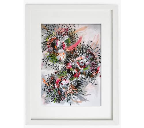 Spokes and Spikes | Oil And Acrylic Painting in Paintings by Judy Century Art. Item composed of paper and synthetic