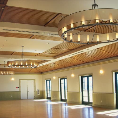 Ghost Pendants | Pendants by ILEX Architectural Lighting | Lake Worth Casino Ballroom in Lake Worth. Item composed of fabric and metal