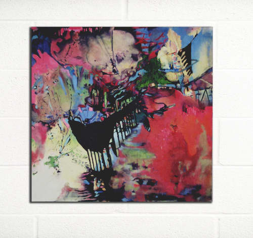 Towing The Line | Mixed Media by Janice Tayler. Item composed of canvas in contemporary or modern style