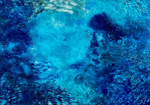 Living Oceans • TONGA CAVE 2 | Oil And Acrylic Painting in Paintings by Betty Jo Costanzo. Item composed of wood in contemporary or coastal style