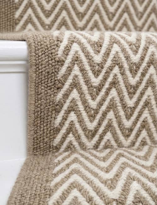 Handwoven Woolen Brown Runner Rug | Rugs by Evergreen Carpets. Item composed of wool compatible with boho and minimalism style
