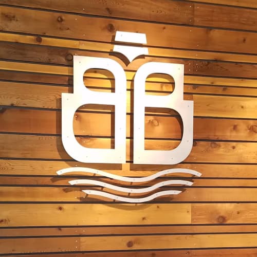 Bainbridge Brewing Logo Signage | Signage by Bainbridge Island Woodworks | Bainbridge Brewing Alehouse in Bainbridge Island