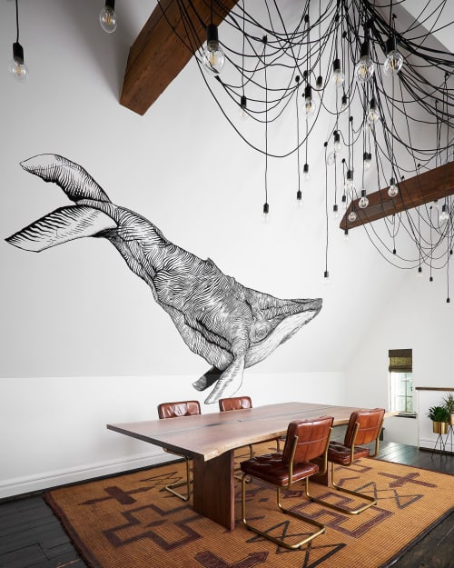 Whale | Murals by Relativity Textiles. Item composed of synthetic