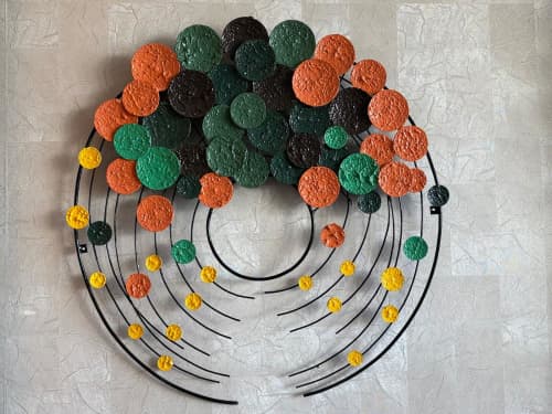 Large luxury wall sculpture | Wall Hangings by Sarmal Design. Item made of steel works with mid century modern & contemporary style