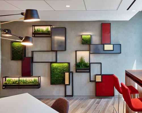 “Garden On The Wall” units | Wall Sculpture in Wall Hangings by Amuneal | Paul Hastings in New York. Item composed of metal and synthetic