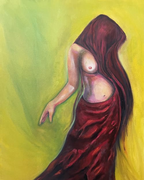 Tu Solo Tu | Oil And Acrylic Painting in Paintings by Niki J Sands. Item made of canvas & synthetic