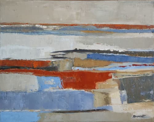 Lacis | Oil And Acrylic Painting in Paintings by Sophie DUMONT.. Item made of canvas works with minimalism & contemporary style