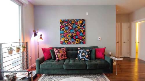 Abstract Painting | Oil And Acrylic Painting in Paintings by Elliott C Nathan. Item made of canvas