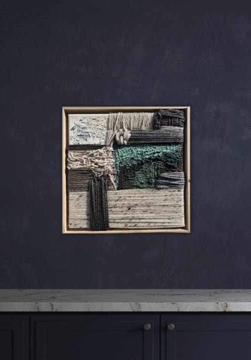 "the end is the beginning" (sold) | Mixed Media in Paintings by VISCERAL HOME STUDIO. Item composed of wood and canvas in boho or contemporary style