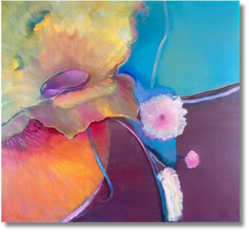 Botanical Abstraction | Oil And Acrylic Painting in Paintings by Christiane Papé. Item made of canvas & synthetic