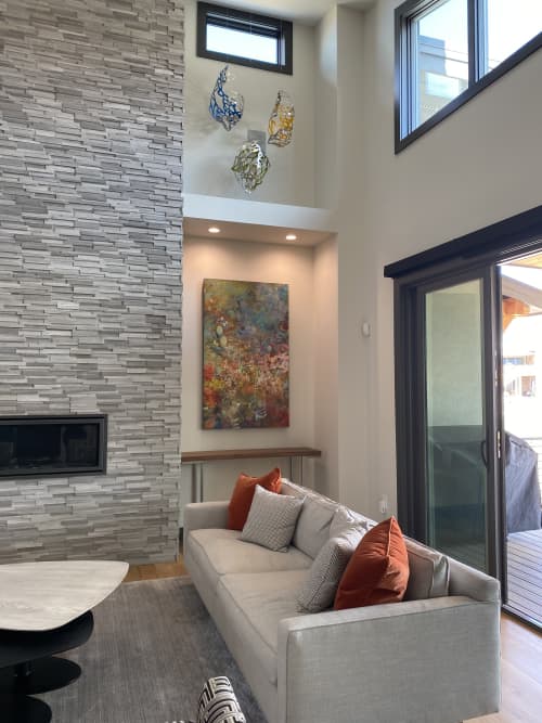 "Komorebi" Hanging stainless steel sculptures | Wall Sculpture in Wall Hangings by Jane Guthridge
