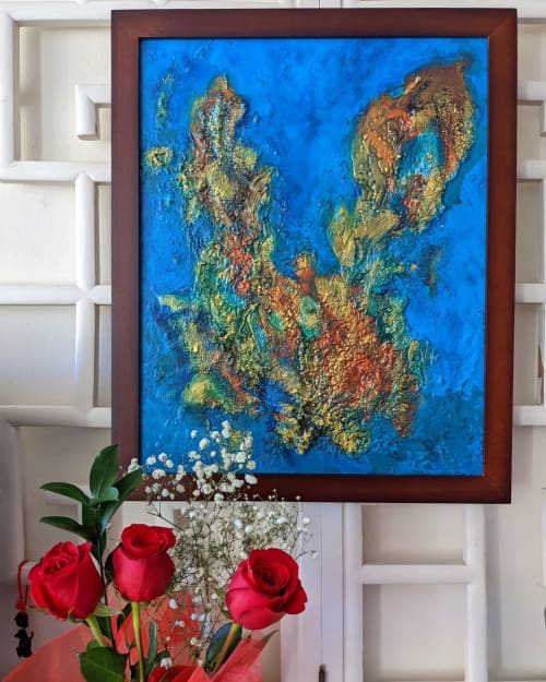 Atlantis Anew | Mixed Media by Soulscape Fine Art + Design by Lauren Dickinson. Item made of canvas