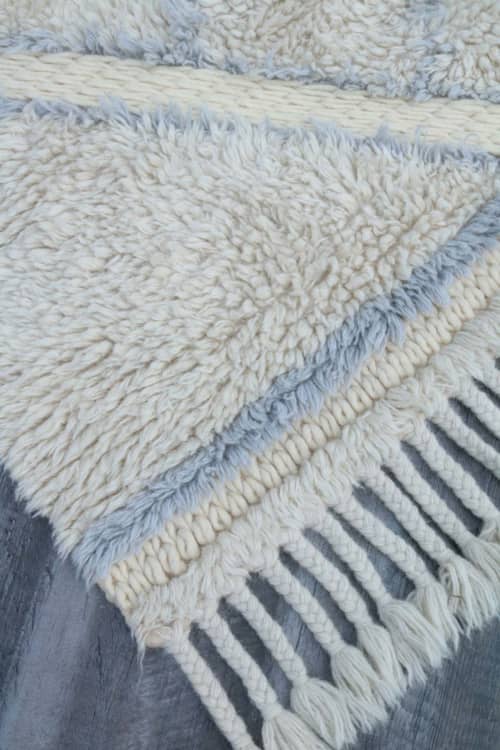 Moroccan Wool Rug 4'8" x 6'8" | Area Rug in Rugs by MEEM RUGS. Item made of wool works with boho & country & farmhouse style