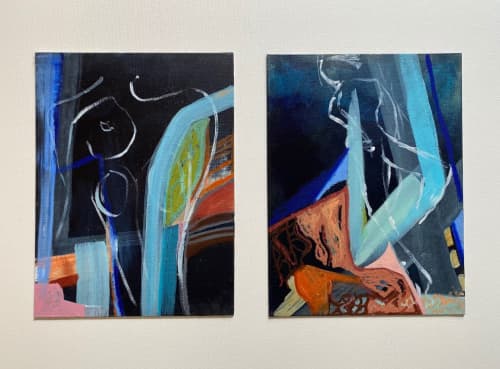 Figure study 2 | Oil And Acrylic Painting in Paintings by Alice Watt. Item made of canvas