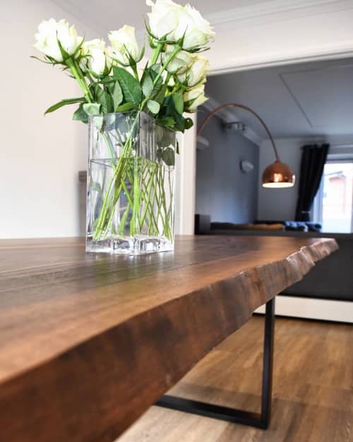 American Walnut Dining Table | Tables by Handmade in Brighton. Item made of walnut with steel