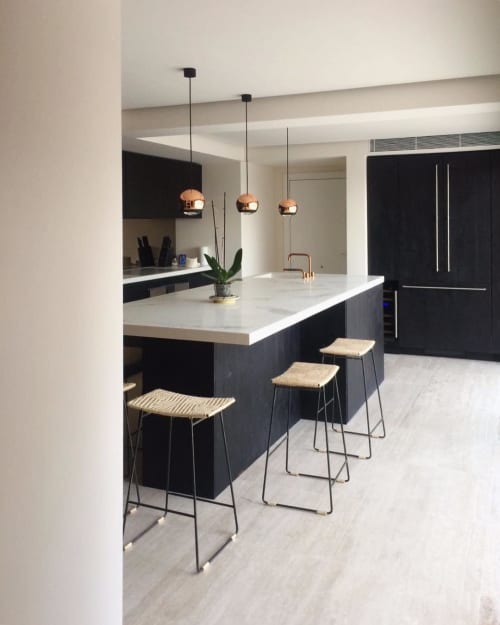 Shibui stool | Bar Stool in Chairs by 2MONOS STUDIO. Item composed of metal and fiber