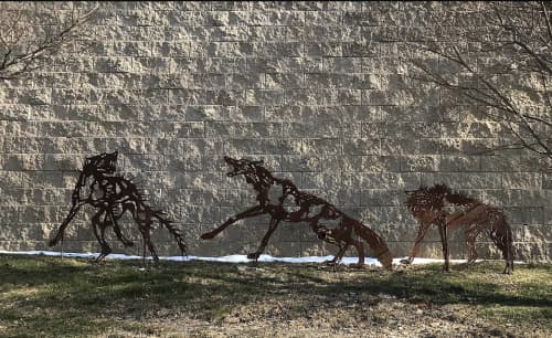 Shadow Migrations | Public Sculptures by Wendy Klemperer Art Inc. Item composed of steel