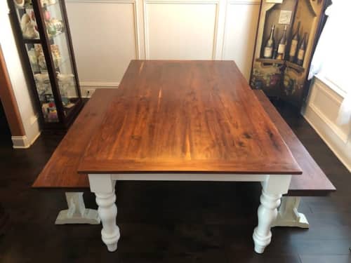 Farm Table wit benches | Tables by Peach State Sawyer Services