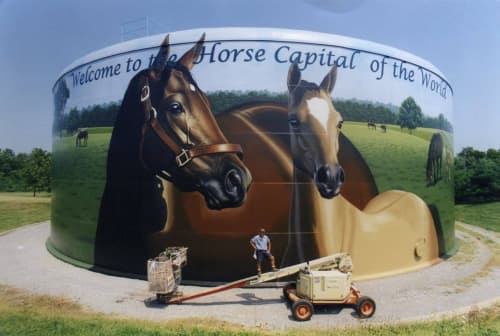 Horses | Street Murals by Eric Henn. Item composed of synthetic