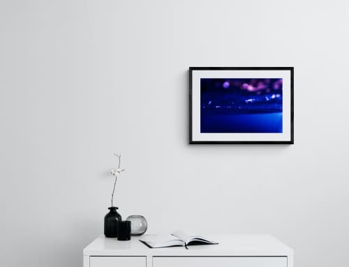 Purple Blue Bokeh | Photography by Zack Harris Photography. Item composed of paper in contemporary or coastal style