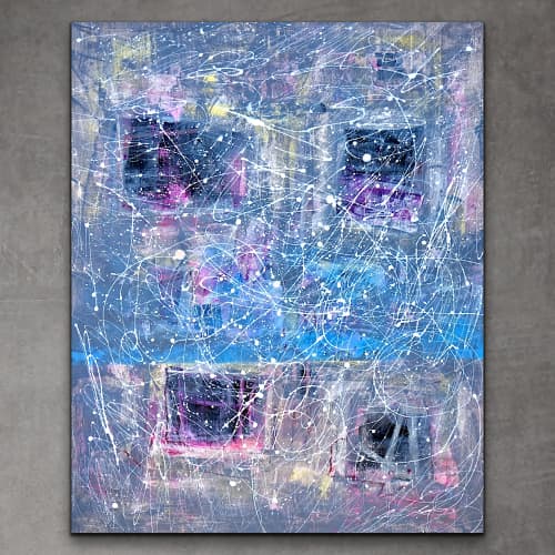NYC February 12, 2006 - part one | 39x31 | Large Abstract | Oil And Acrylic Painting in Paintings by Jacob von Sternberg Large Abstracts. Item made of canvas with synthetic